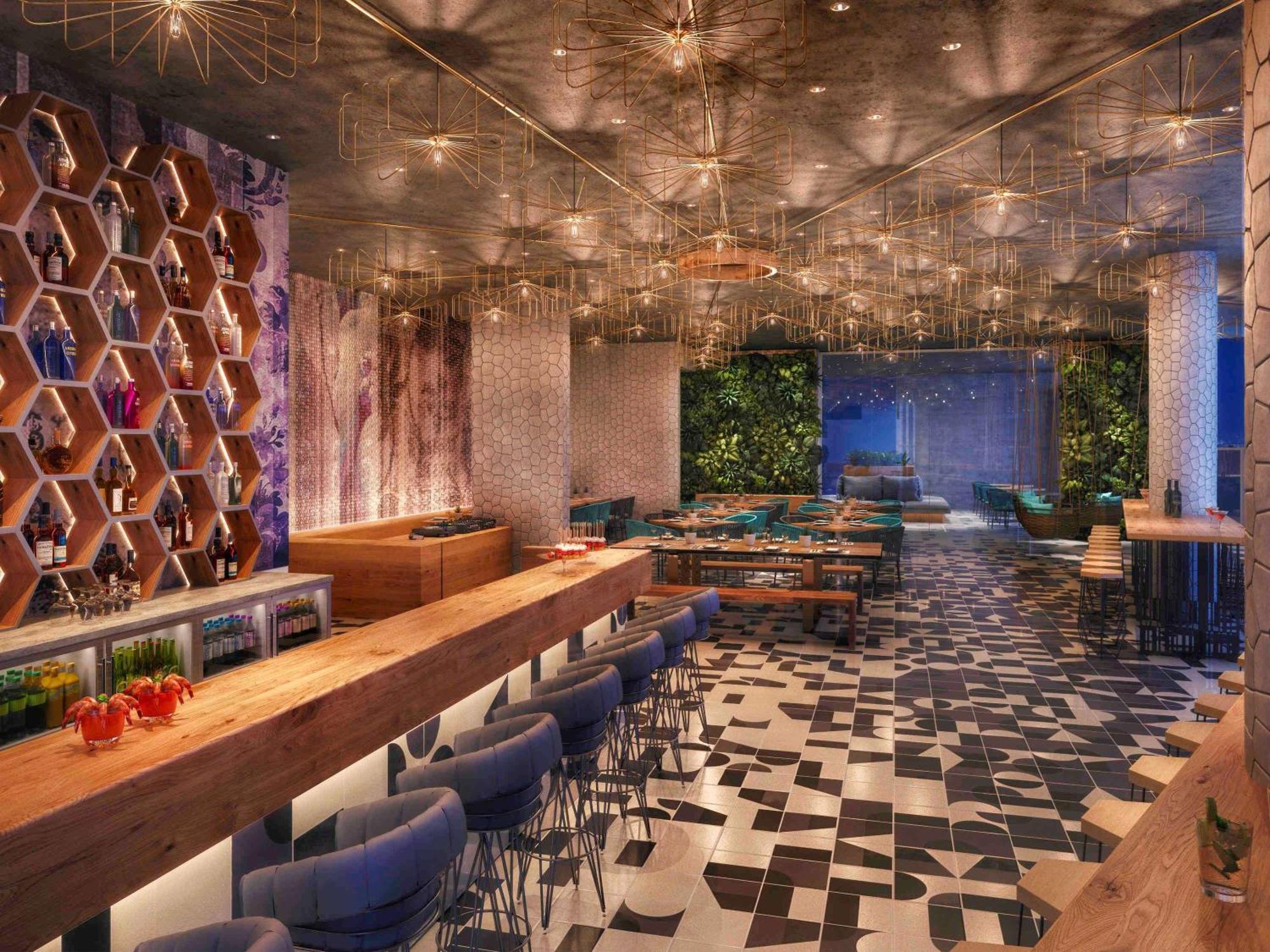 Moevenpick Hotel & Apartments Ghala Маскат Экстерьер фото The bar at the restaurant